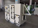Left side view of FXC series combined desiccant wheel dehumidifier with external process fan, manufactured by Zhejiang Fengxing factory for chemical, food and pharmaceutical low humidity workshop