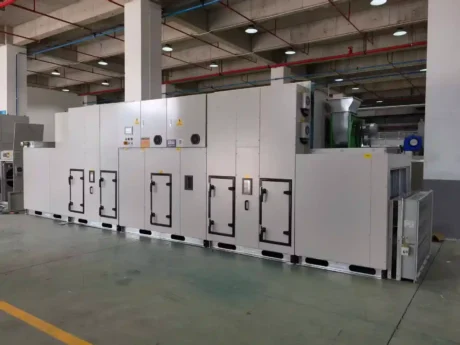 FXD rotary desiccant dehumidifier units inside Zhejiang Fengxing intelligent manufacturing workshop