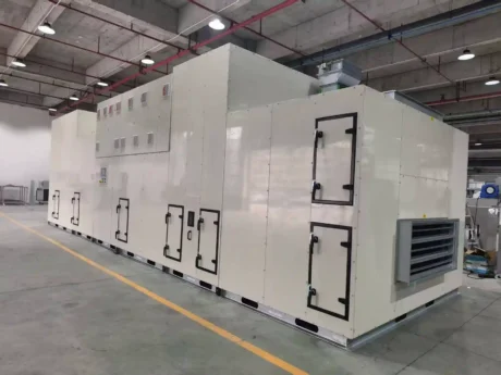 Full large FXD series ultra low dew point desiccant wheel dehumidifier finished unit manufactured in Zhejiang Fengxing intelligent workshop for lithium battery dry room
