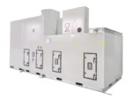 Fengxing FXE industrial low temperature regeneration desiccant dehumidifier whole machine picture, integrated air handling unit with PLC touch control cabinet for low humidity production workshop