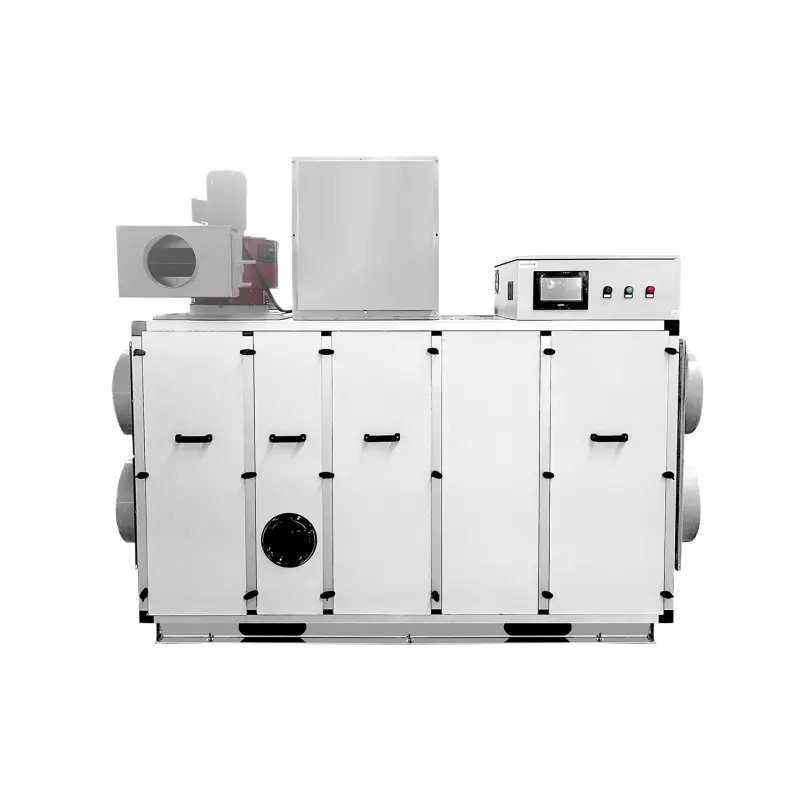 Fengxing FXS Series Standard Single Rotary Desiccant Dehumidifier Unit, Humidity Control Range 10% to 50% RH, Air Volume 200CMH to 25000CMH for General Industrial Low Humidity Workshop Fengxing FXS standard rotary desiccant dehumidifier single unit for general industrial production, adjustable humidity 10%-50% RH, air volume 200CMH to 25000CMH with PLC touch control cabinet