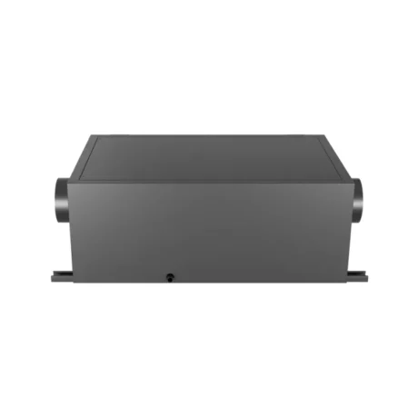 Top view rendering of FXR-26 ceiling concealed refrigerative dehumidifier, dual end air inlet and outlet structure, ultra-thin cabinet for hidden overhead installation