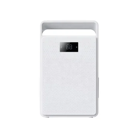 FXRH-450ml small refrigerative home dehumidifier front full view with digital humidity display and portable top handle, compact design for bedroom, closet and small room moisture removal, OEM custom brand available