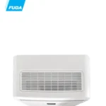 Close-up view of top air outlet grille for FXRH-500ML small refrigerative portable dehumidifier, quiet air exhaust structure for home basement use