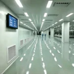 Large spacious clean & dry dehumidification room with wall-mounted real-time dew point, temperature and pressure difference display screen, stable ultra-low dew point environment down to -65°C, customized dry room construction for lithium battery, chemical raw material and medical pharmaceutical production workshop, full OEM EPC dry room system service